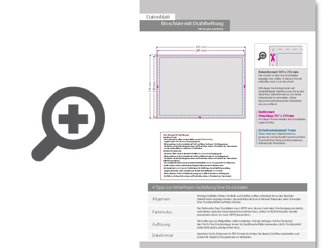 Product Bild brosch__re_mit_drahtheftung__endformat_din_a4_quer__48-seitig