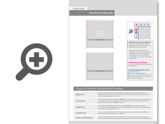 Product Bild durchschreibes__tze_quadrat_9_8_cm_x_9_8_cm__2-fach__4_1-farbig